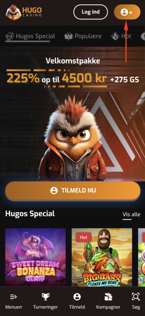 Hugo Casino registrering
